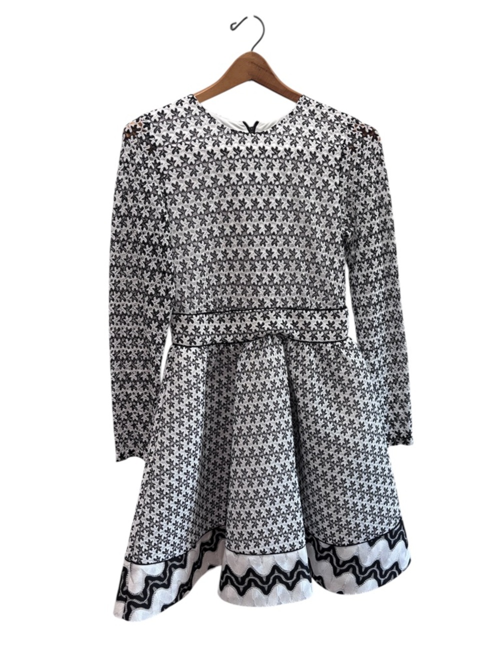 Gianni Bini Black and White Fit & Flare Dress